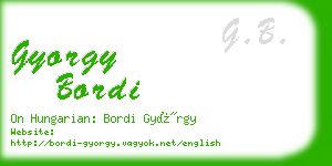 gyorgy bordi business card